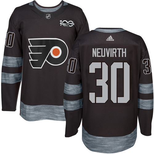Adidas Flyers #30 Michal Neuvirth Black 1917-100th Anniversary Stitched NHL Jersey - Click Image to Close